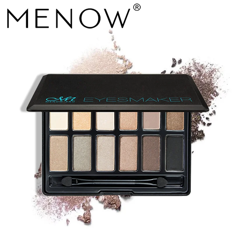 Menow Марка 12 Цветов Matte Eye Shadow Palette прочного Водонепроницаемый дымчатый макияж