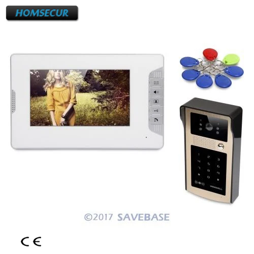 

HOMSECUR 7inch Video Door Entry Security Intercom with One Button Unlock for House/ Flat
