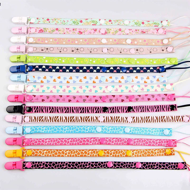 3pcs Baby Pacifier Clip Chain Ribbon Holder For Nipples Chupetas Para