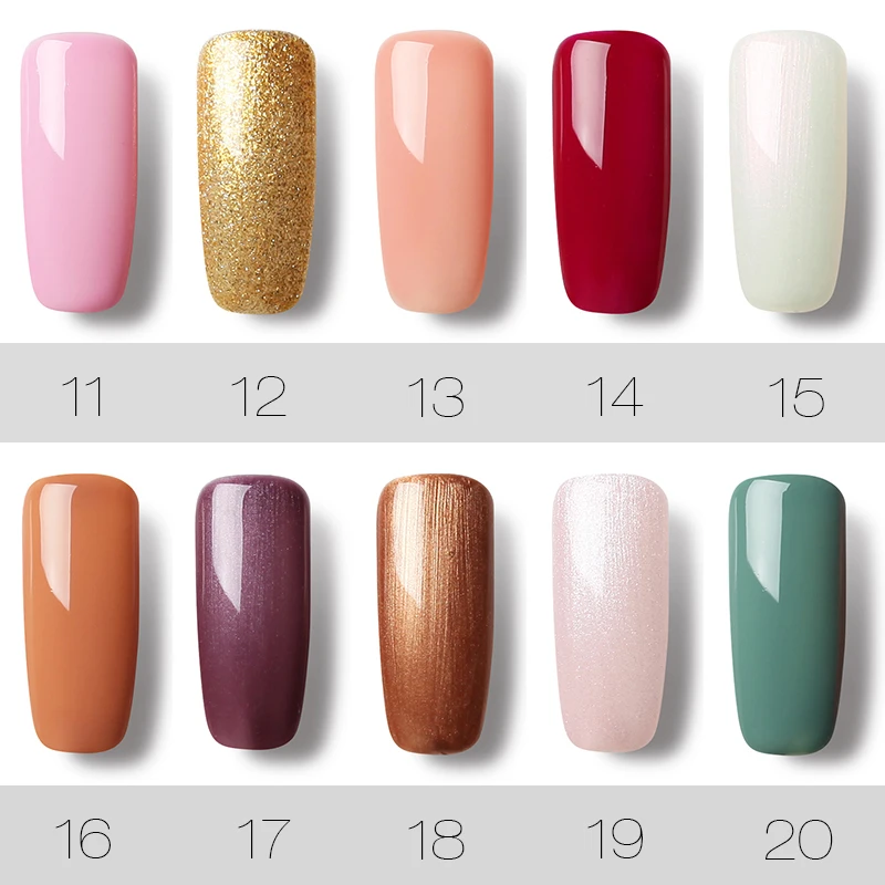 

2017 High Quality LED UV Gel Polish Soak Off Nail Varnish Shining Shimmer Long Lasting Red Nude White UV Gel Nail Polish