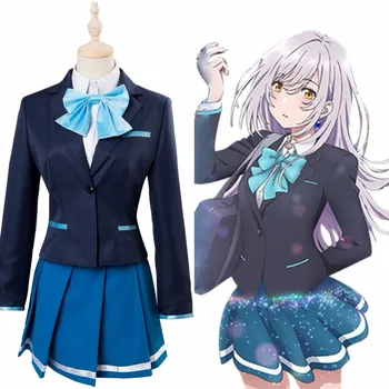 

Hitomi Tsukishiro Iroduku Sekai no Ashita Kara Cosplay Costume The World in Colors School Uniform Academy Suit Dress Outfit Girl