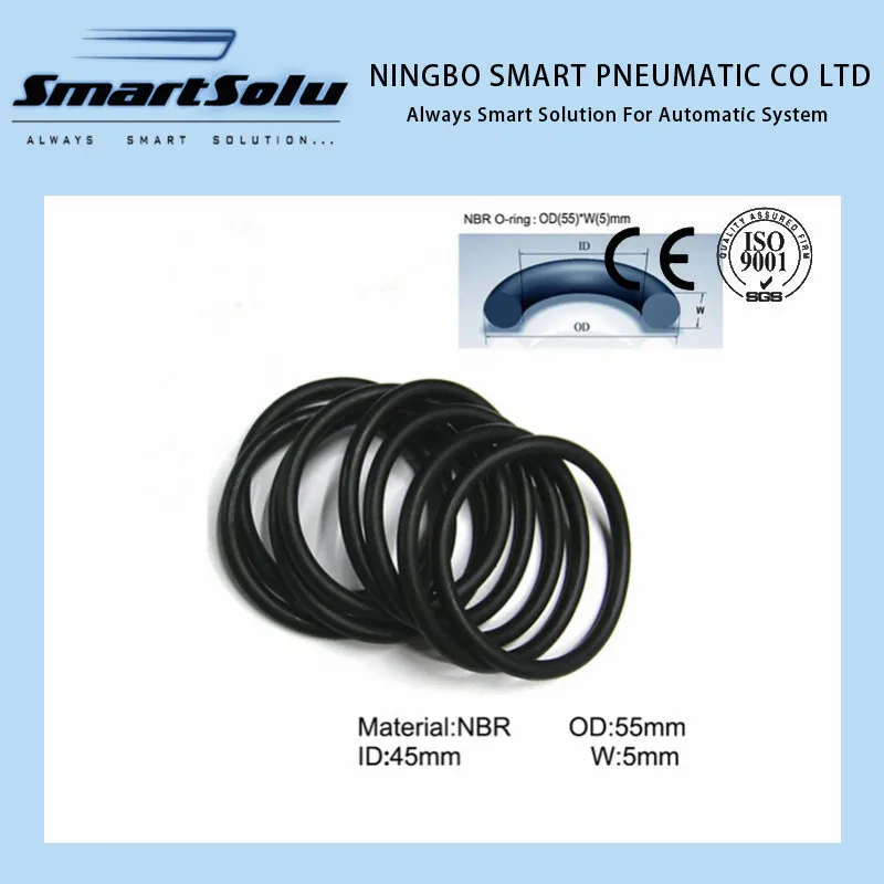

Free shipping 50pieces/black NBR o ring and 50piece/red siliconeo ring/ 55mm*45mm*5mm/seal dichtung Gasket of motorcycle part