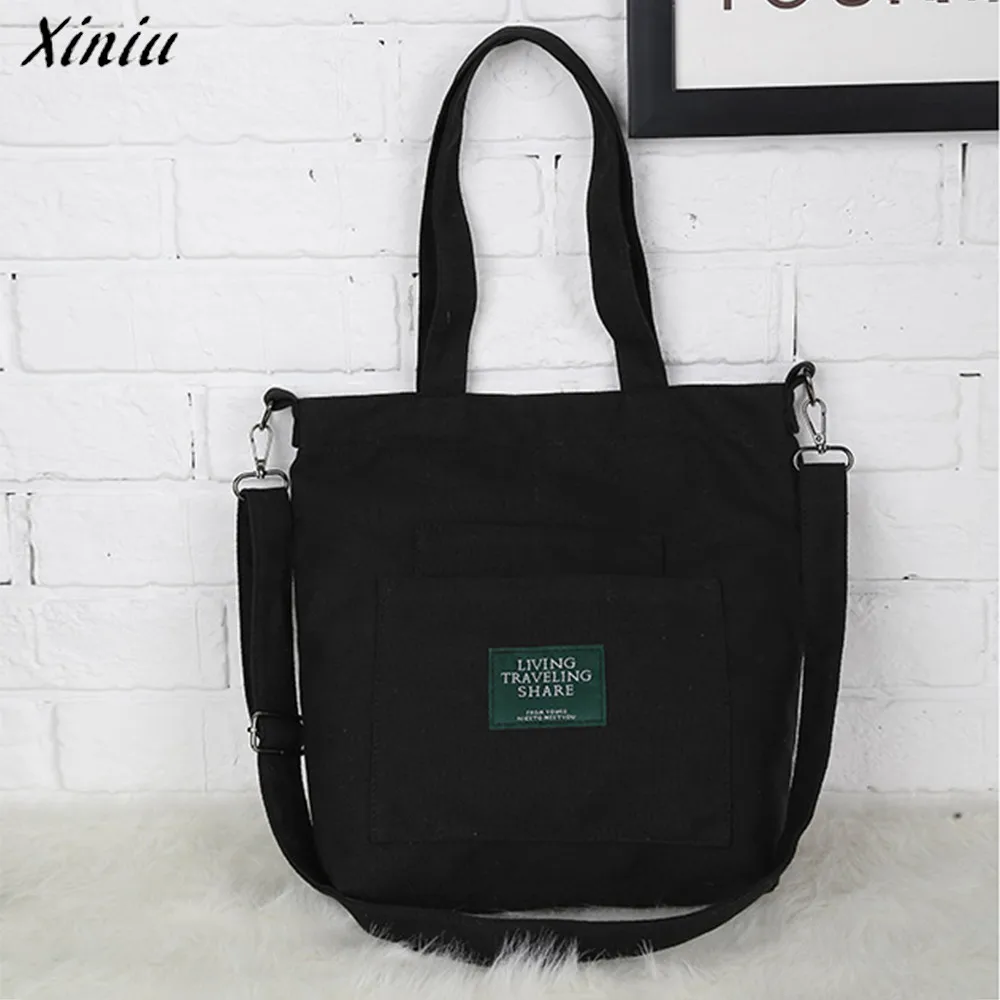 Xiniu Brand New Female Canvas Handbags Women&#39;s Pouch Fashion Solid Clutch bolsos mujer Crossbody ...