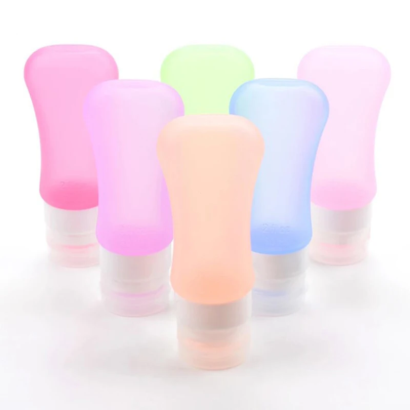 

37ml/60ml/89ml Silicone Travel Perfume Bottles Shower Packing Bottle Lotion Shampoo Bath Press small sample Container 3 Size