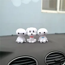 Тряски голова куклы автомобиля украшения 1 предмет собаки робот Big Hero Baymax Авто Наклейка милые цифры украшения кукол из мультфильмов орнамент подарки