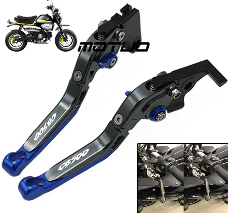 

Laser New Logo CNC Black+Titanium Motorcycle Adjustable Brake Clutch Lever For Honda CB500 CB 500 1998-2003 1999 2000 2001 2002