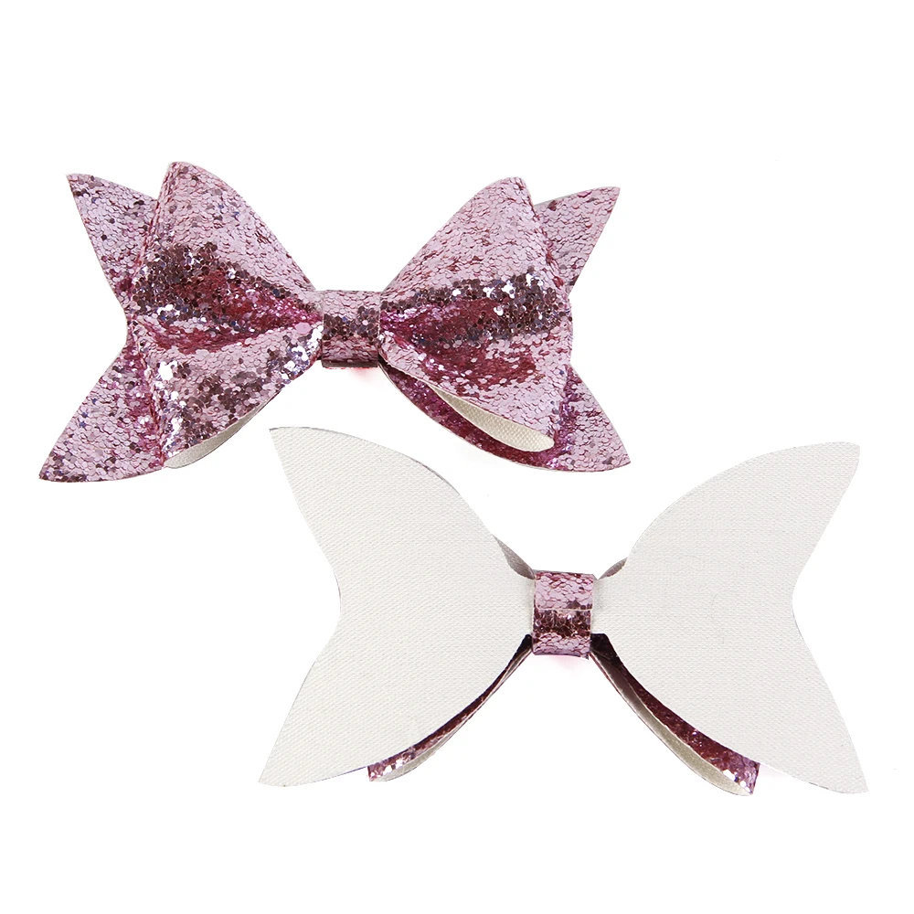 

David accessories Sequins glitter synthetic leather hair bows diy decoration crafts accessories 10pieces,DIY handmade,10Yc3138