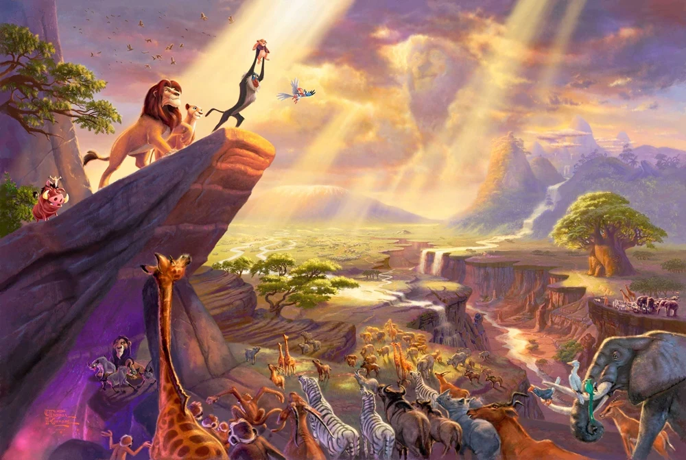 Aliexpress.com : buy h1215 thomas kinkade the lion king, hd canvas ... Decoratie action woonkamer