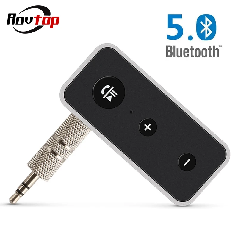 Rovtop Bluetooth 5,0 приемник автомобильный комплект стерео музыка 3,5 мм AUX аудио беспроводной громкой связи адаптер для наушников динамик с микрофоном Z2