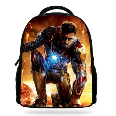 14 дюймов Mochila IronMan сумка школьный детский рюкзак для мальчиков мультяшный принт Железный человек рюкзак Детская школьная сумка - Цвет: 7F15