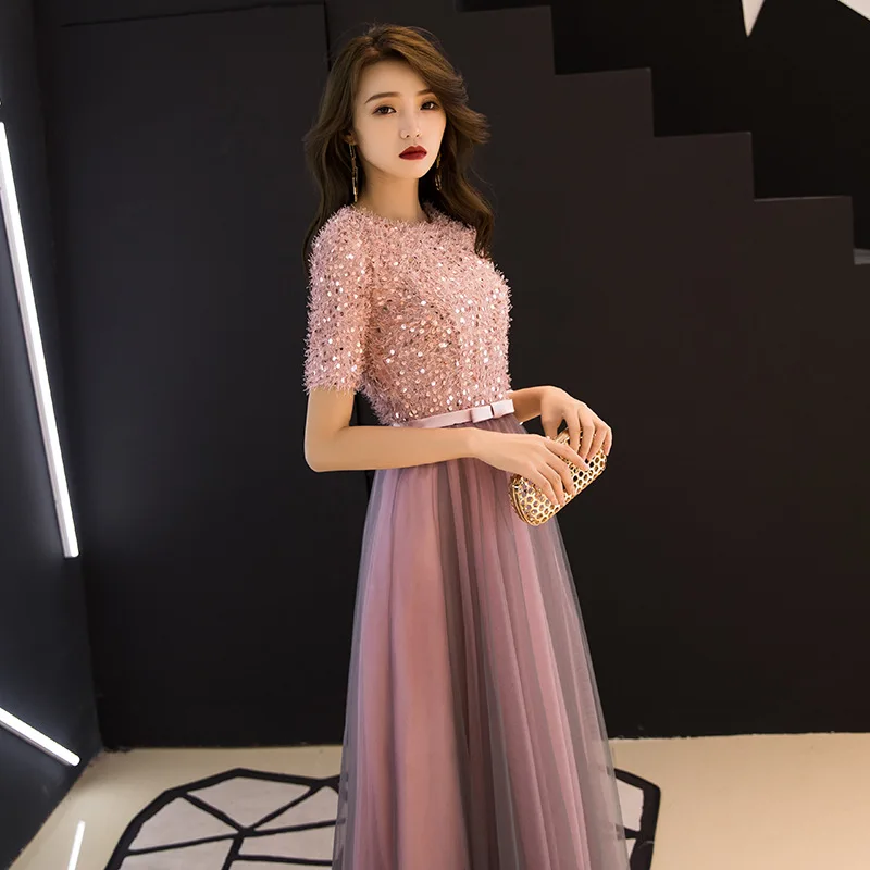 Сексуальное китайское Восточное Розовое Свадебное женское благородное Cheongsam с открытыми плечами Элегантное Вечернее Платье Современные