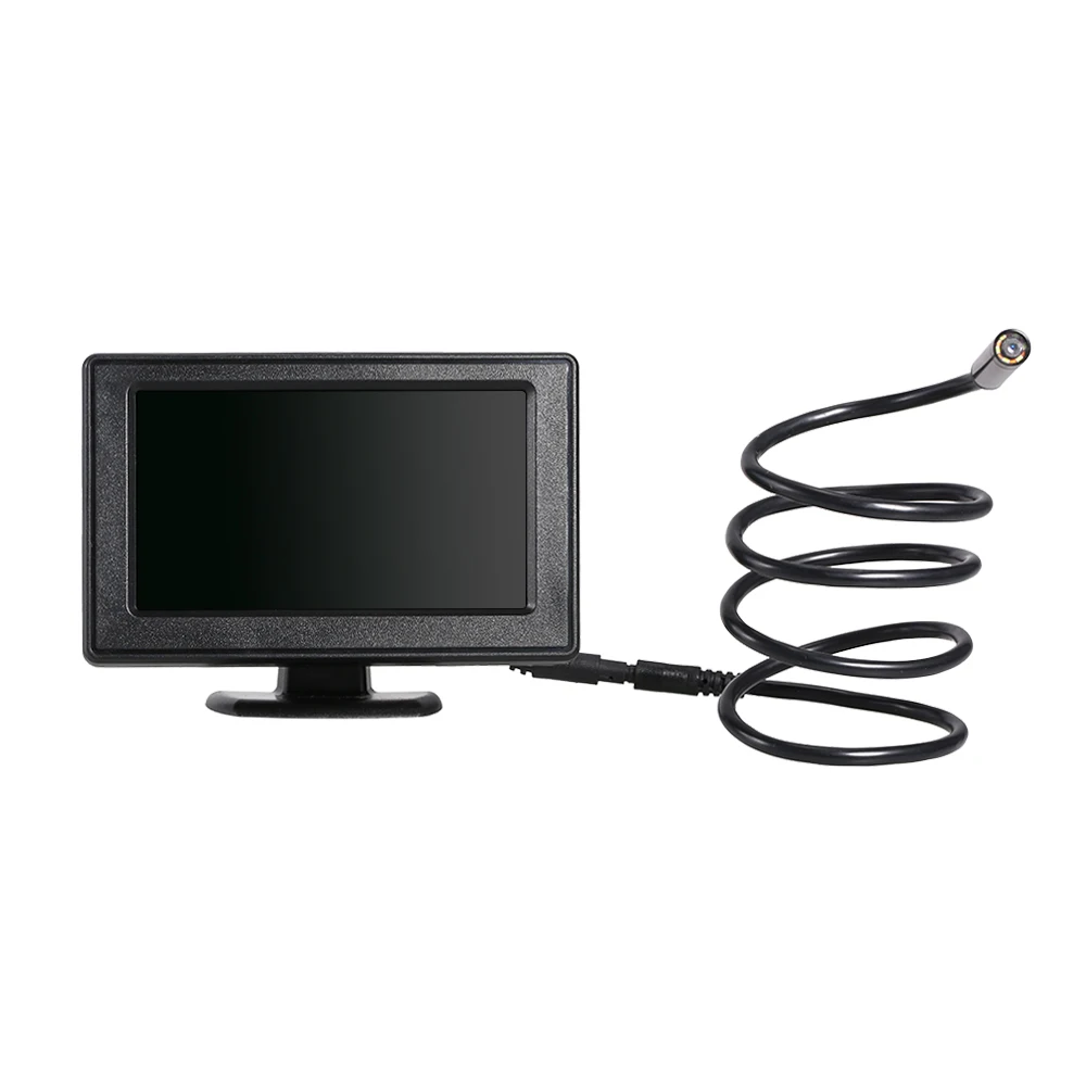 

OWSOO 8mm Endoscope Inspection Borescope Tube Snake Camera with Video DVR 4.3" Monitor 6LEDS Night Vision Waterproof