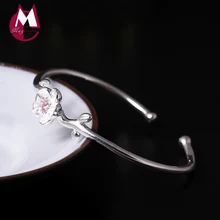 S925 браслет из серебра и браслет для Для женщин браслеты ручной работы, поэтическая ромашка, цветущая вишня, изысканные ювелирные изделия аксессуары YB13