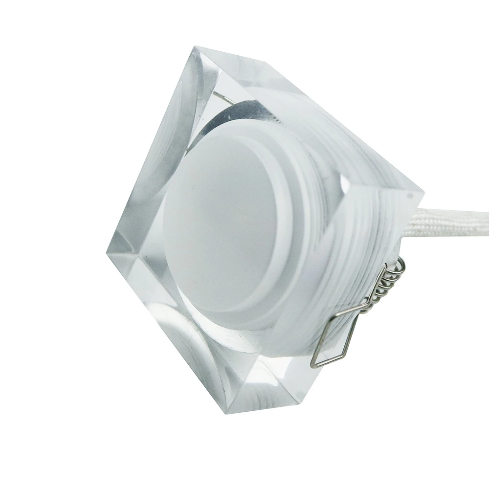 Downlight + Motorista Teto de Cristal Armário da Escada para a Sala de Estar do Hotel Praça Levou Spot Light 1 w 3 Arandela 110 v 220 iq 4 Pcs 4 square downlight