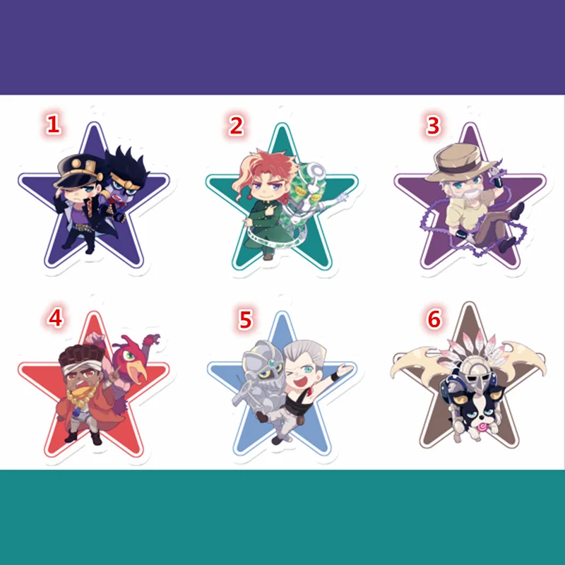 

Japan Original JoJos Bizarre Adventure Keychain Anime JoJo Acrylic Pendants
