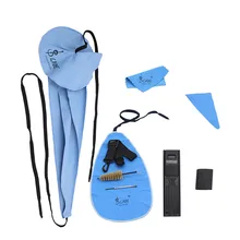 LADE Saxophon Reinigung Pflege Kit Gürtel Daumen Rest Kissen Reed Fall Mundstück Pinsel Mini Schraubendreher Reinigung Tuch