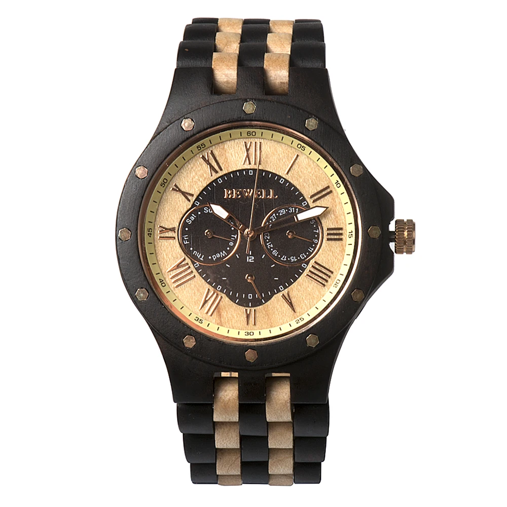 BEWELL WOODEN WATCH
