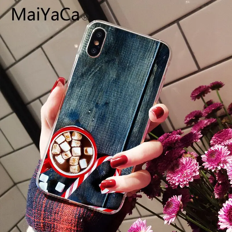 MaiYaCa теплый зимний праздник кофе на заказ фото мягкий чехол для телефона iPhone X XS MAX 6 6s 7 7plus 8 8Plus 5 5S SE XR - Цвет: A12