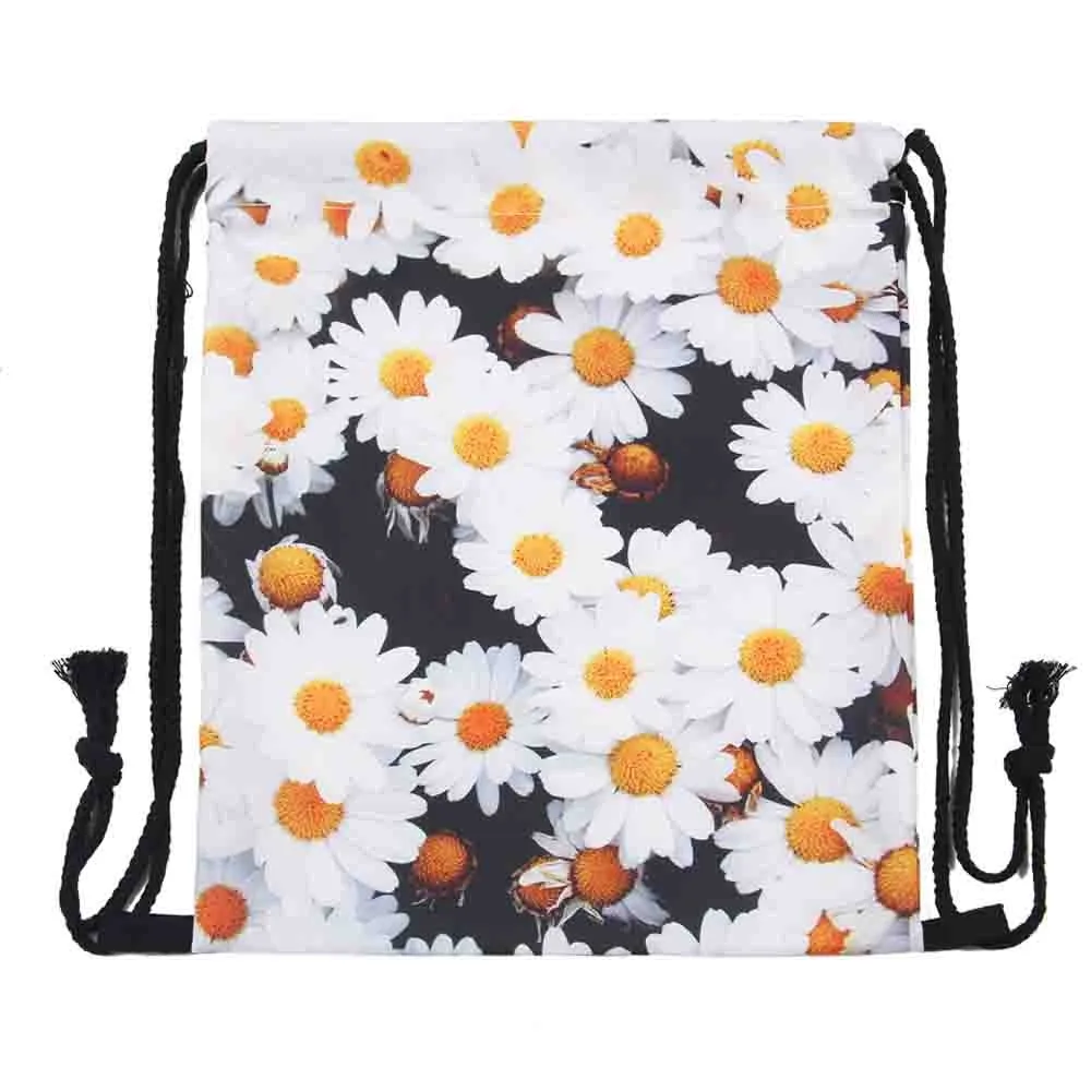 Unisex Shopping Bags Non-Woven Bags Drawstring Women Bag 3D Digital Print Bouquet Pocket Backpack Casual Travel Bagpack# Unisex Shopping Bags Non-Woven Bags Drawstring Women Bag 3D Digital Print Bouquet Pocket Backpack Casual Travel Bagpack#
