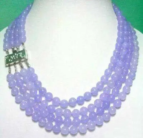 

Charming! 2019 new 4 Rows 8MM Alexandrite Necklace Rope Chain Beads Fashion Jewelry Making Design Natural Stone (Minimum Order1)