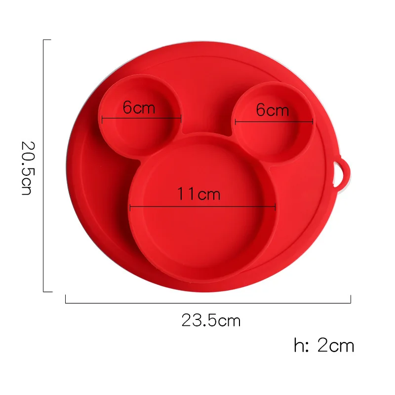 Детская посуда детская безопасная силиконовая присоска обеденная тарелка мультяшная детская обучающая чаша