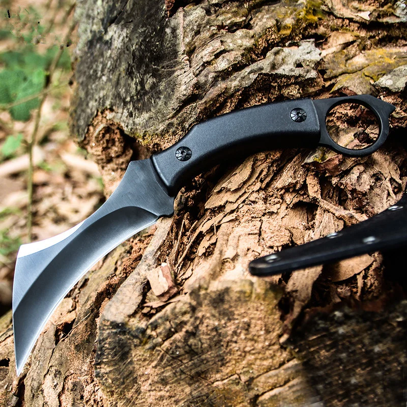 عالية صلابة الجيش التكتيكية Karambit سكين في الهواء الطلق مخلب المنجل الصيد شفرة مثبتة السكاكين القتالية بقاء والعتاد التخييم EDC أداة