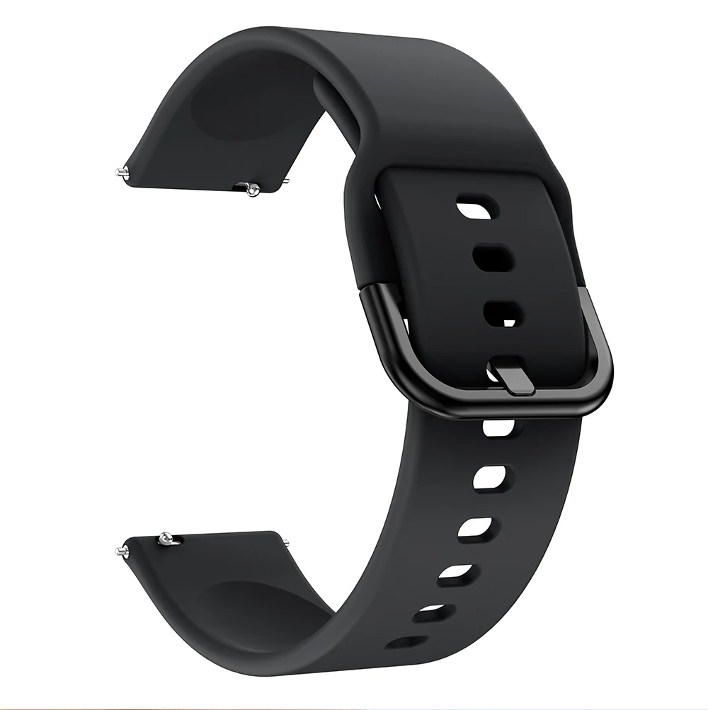 Для samsung Galaxy Watch активный ремешок силиконовый браслет для samsung часы активные Ремешки ремешок для Galaxy Active ремешок для часов 20 мм - Цвет ремешка: black