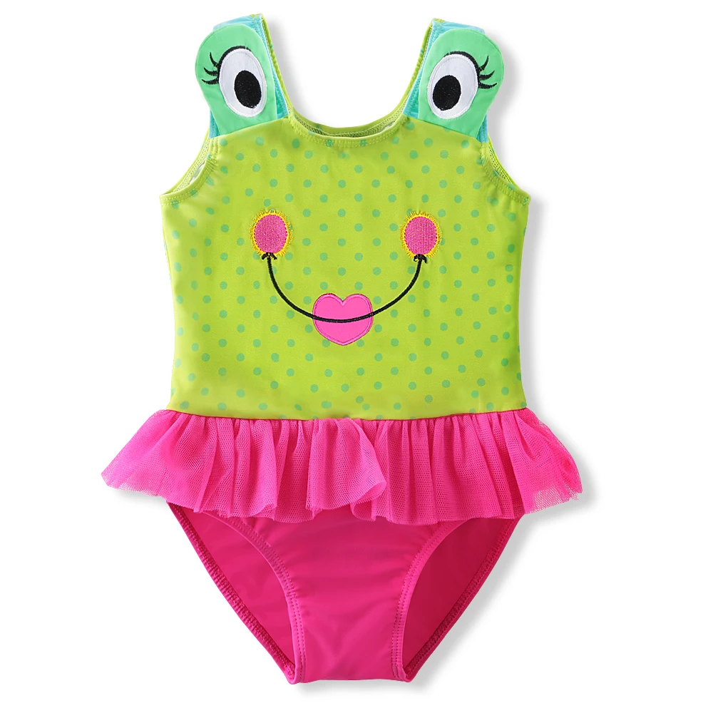 Summer Cute Little Frog Pattern Baby Girls Swimwear Baby Swimwear One