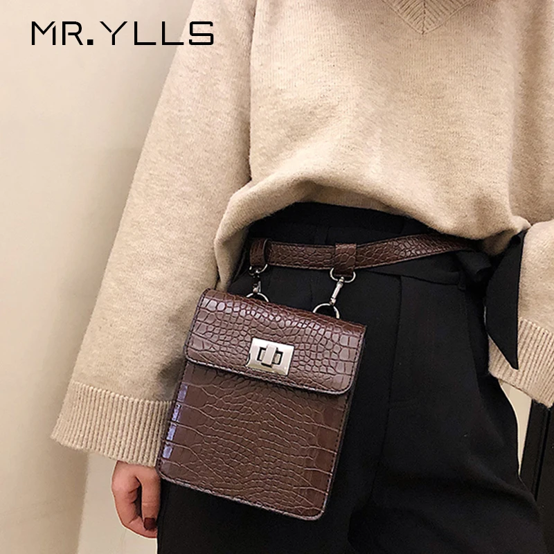 

Casual Crocodile Pattern Waist Bags Women Alligator Pu Waist Pack for Women Coins Purses Belt Bag Travel Belt Fanny Pack Female
