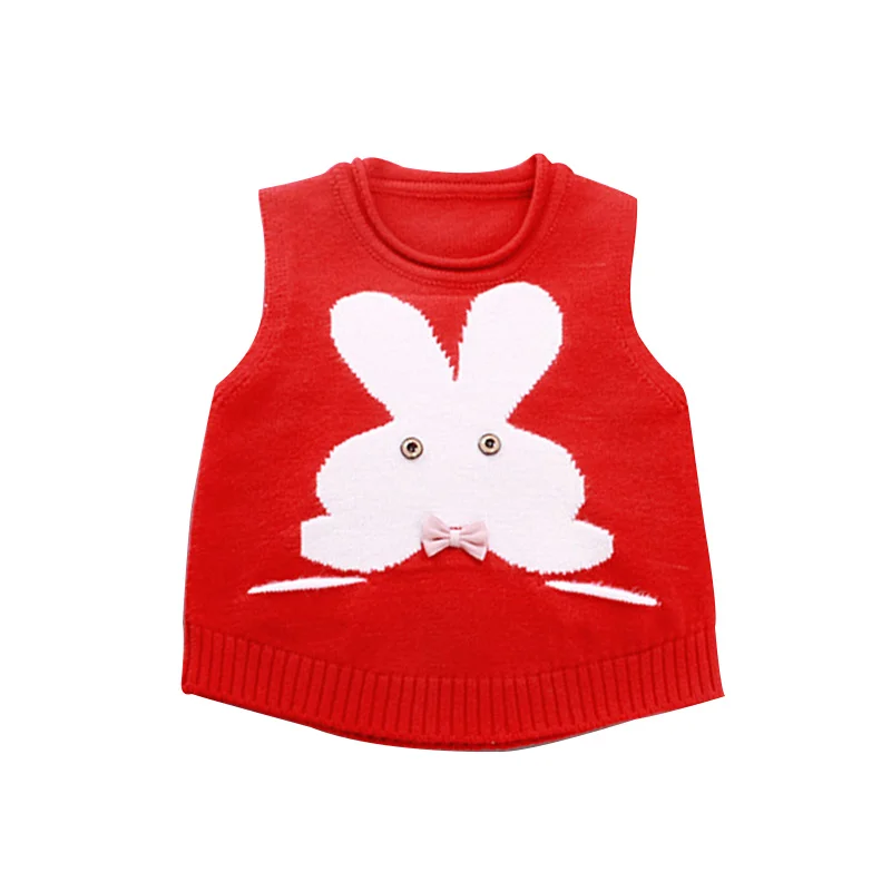 Cute Girls Sweater Pullover Vest Cotton Soft Kids Sweater Crew Neck Vest for Girl Comfortable
