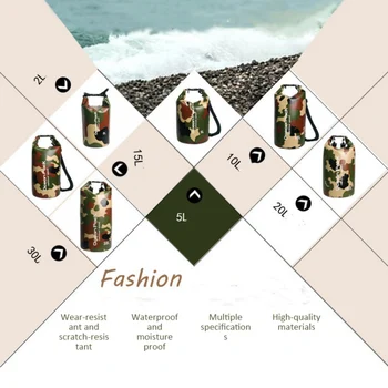

PVC Net Bag Outdoor Drifting Beach Waterproof Bag Swimming Upstream package Bag Camouflage Upstream package Bag