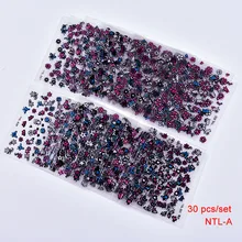 30 шт. обертывания для ногтей цветок наклейки самоклеющиеся-самоклеющиеся наклейки для ногтей s 3D наклейки для ногтей украшения ногтей аксессуары(30 шт. в одном пакете