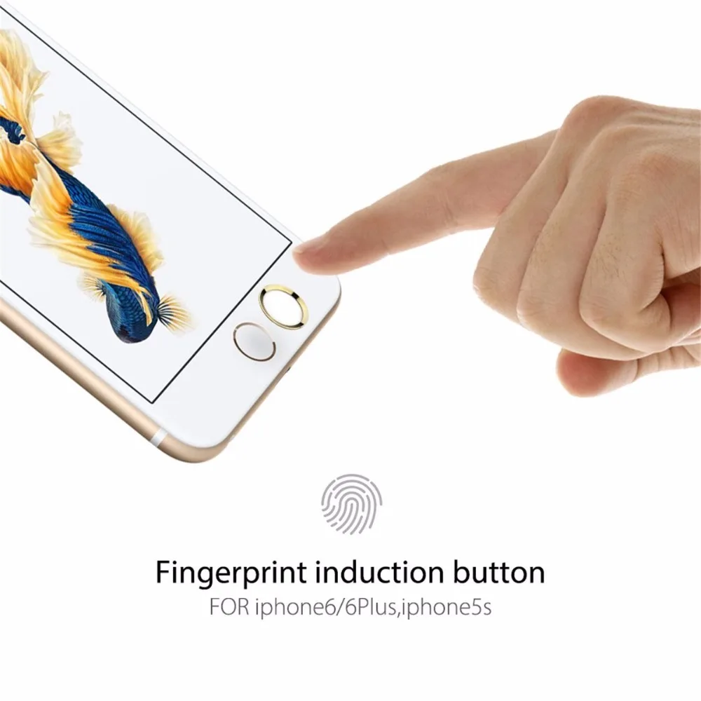 Наклейка для домашней кнопки алюминиевая металлическая круглая iPhone 8 7 6 6s Plus 5 5S SE