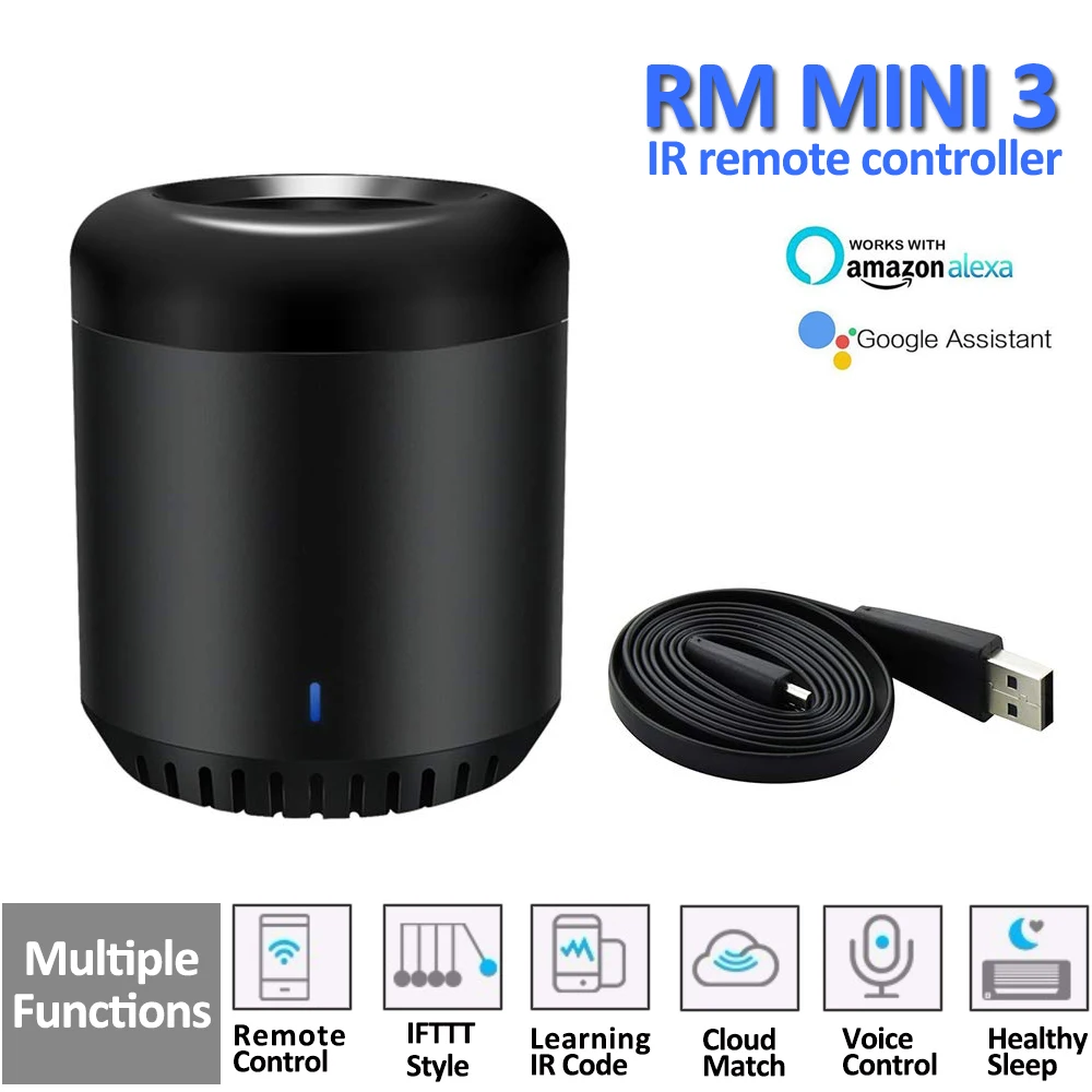 

Newest Broadlink RM Mini3 Black Bean Smart Home Universal Intelligent WiFi/IR/4G Wireless Remote Controller By Smart Phone