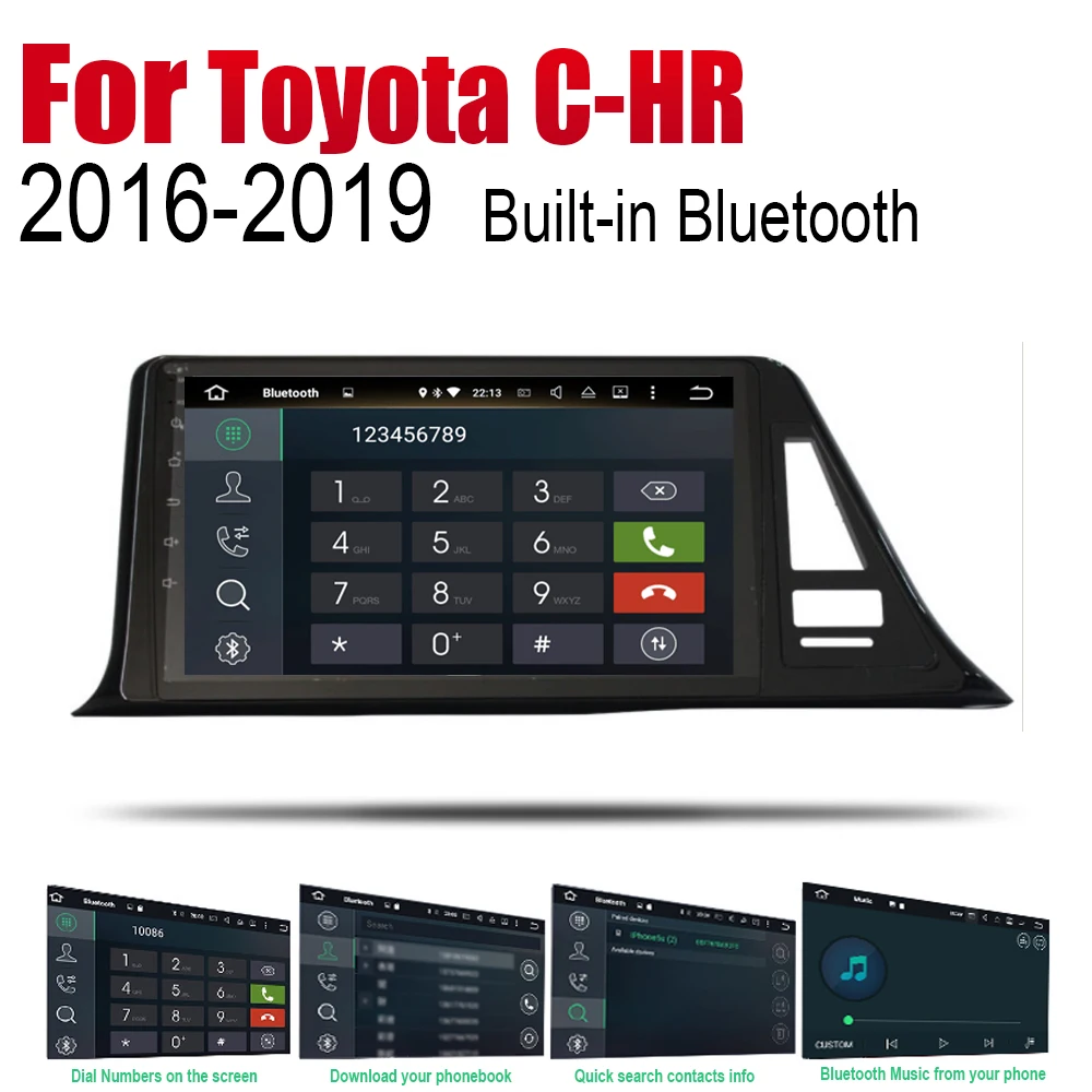 Sale ZaiXi Auto Player GPS Navigation For Toyota C-HR 2016~2019 Car Android Multimedia System Screen Radio Stereo 5