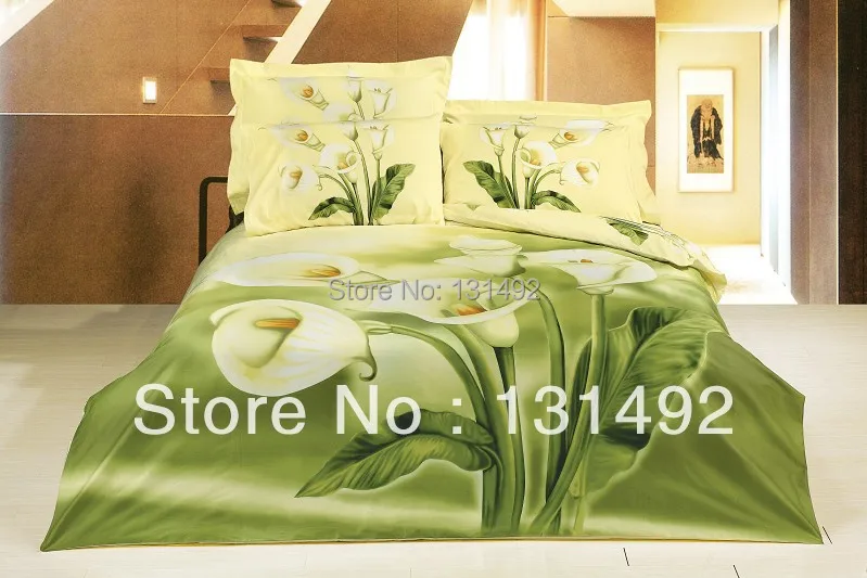 Daffodils flower Quilt comforter duvet cover Bed Sheet bedding sets 100% cotton bedclothes Reactive printing | Дом и сад