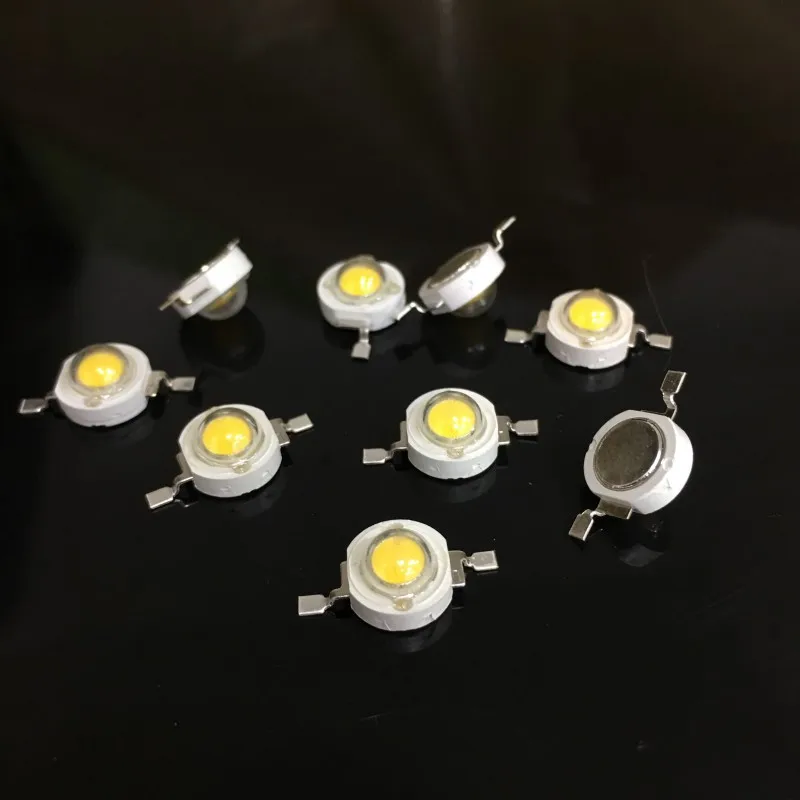 100pcs/pack Watt 1 W High Power LED lamp 110-120LM LEDs Bulb light Emitting Diodes SMD Chip Wit voor Spotlight
