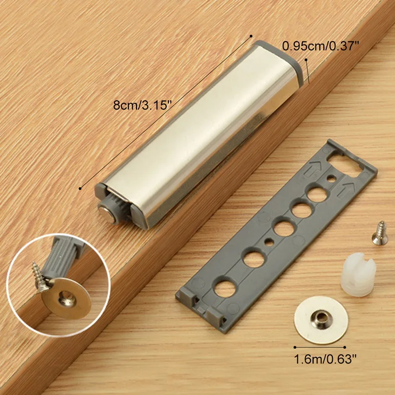 

House Furniture Cabinet Catches Cupboard Cabinet Door Catches Push Open Magnetic Door Drawer Amortisseur Catch Touch Latch