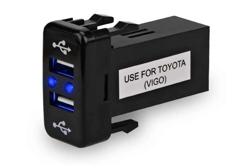 Двойной USB зарядное устройство для Toyota VIGO USB адаптер разъем интерфейс автомобиля 2 порта интерфейс приборной панели гнездо модификация автомобиля