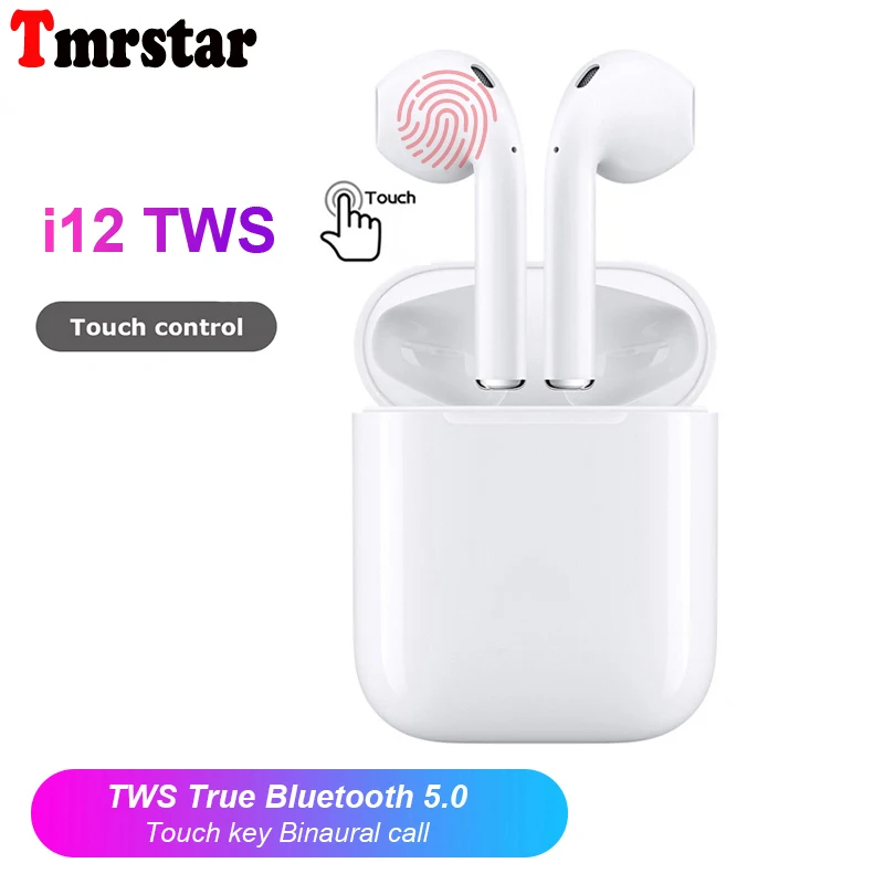 

2019 i12 Tws New Mini Wireless Bluetooth Earphone 5.0 Stereo Earbud Headset With Charging Box For Xiaomi Huawei Iphone Air Pods