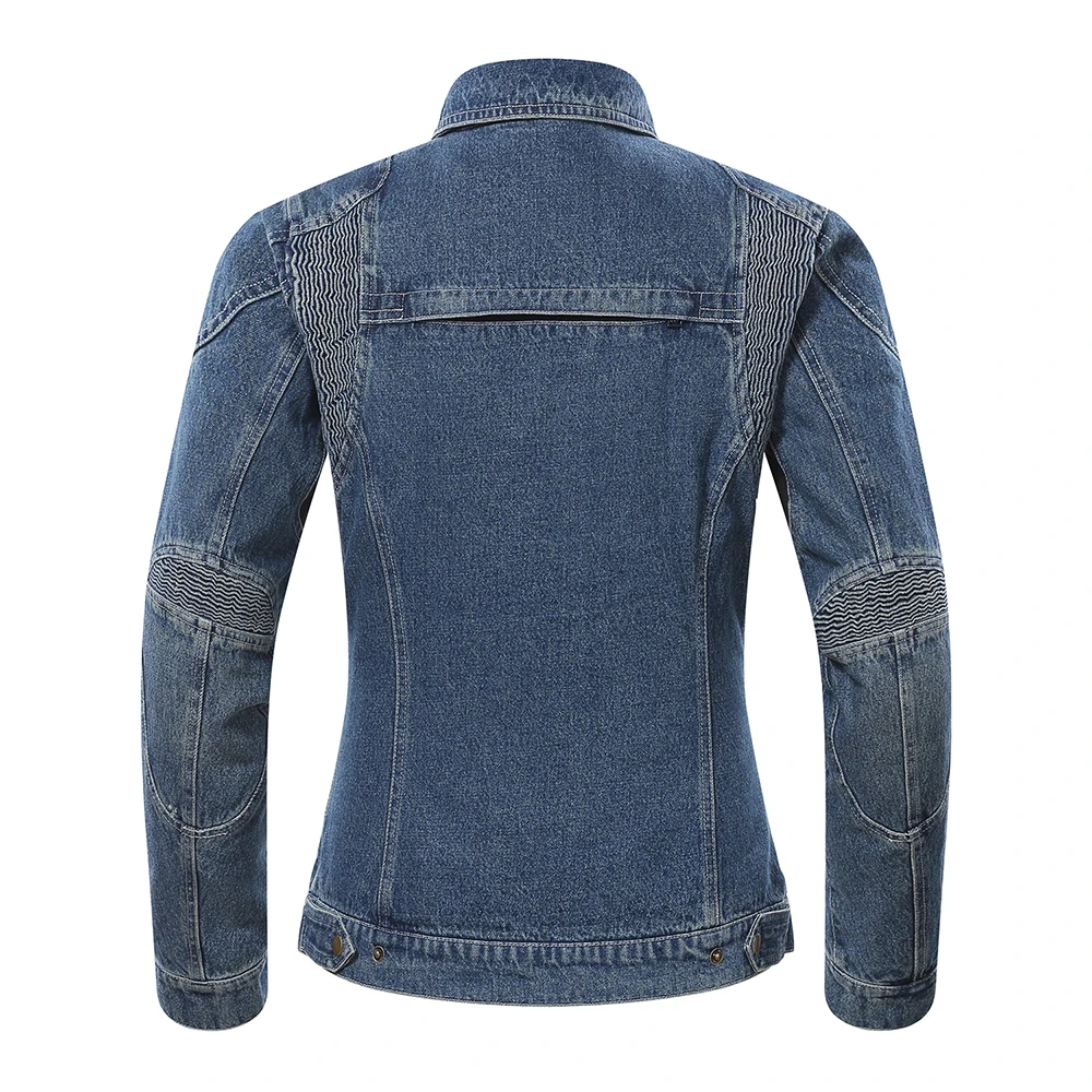 DUHAN Autumn Winter Motorcycle Jacket Women Denim Jacket Riding Jacket Moto Protective Gear Cold-proof Keep Warm Casual Clothing