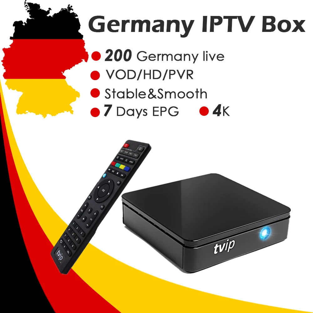 

TVIP 412 Linux Android Dual OS Box with Germany Iptv Subscription 6000 Live+60000VOD for Italy UK Swiss HotClub XXX Adult Europe