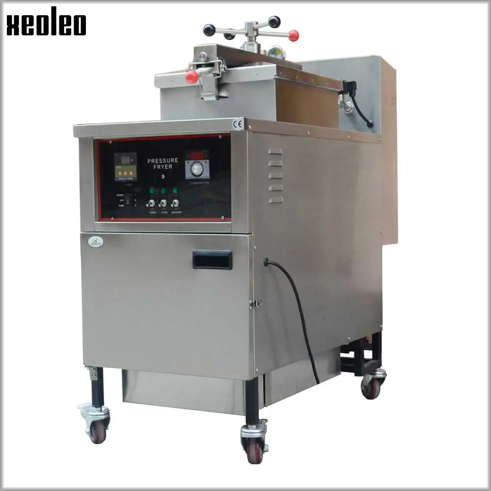 XEOLEO Pressure Gas fryer With Oil pump&filtration system Commercial