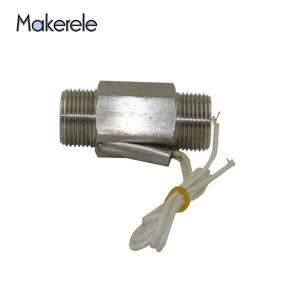 

110V Water Flow Sensor Switch 3/4" Thread Stainless Steel Piston Flow Sensor Magnetic Liquid MK-PFS5 Water Level Controller