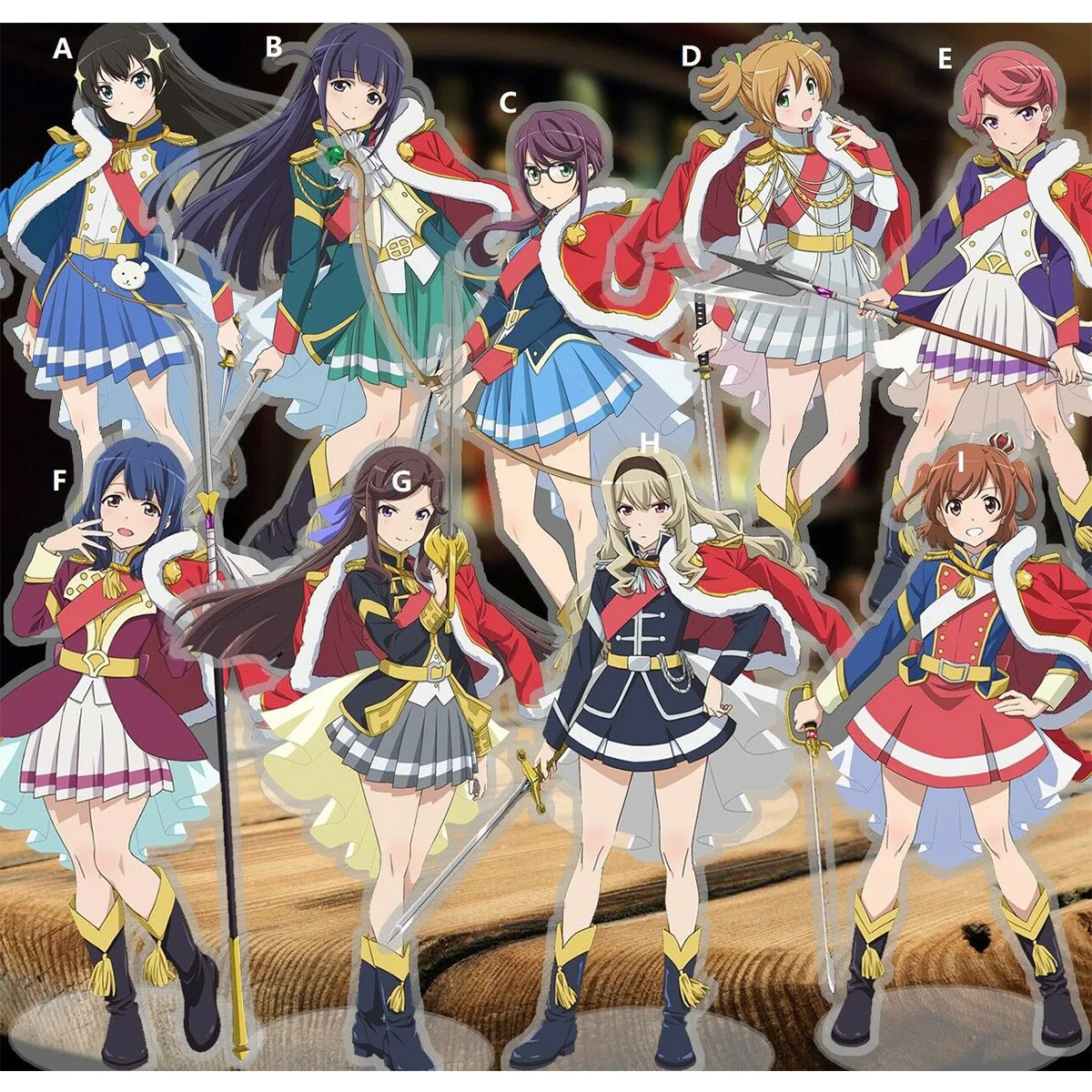 

Acrylic Stand Figure Display ShoujoKageki Revue Starlight Tendou Maya 2-sided