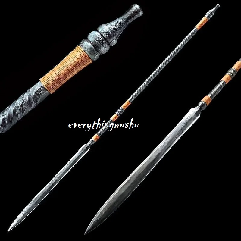 

Twisted Damascus Steel Wushu Kungfu Spears