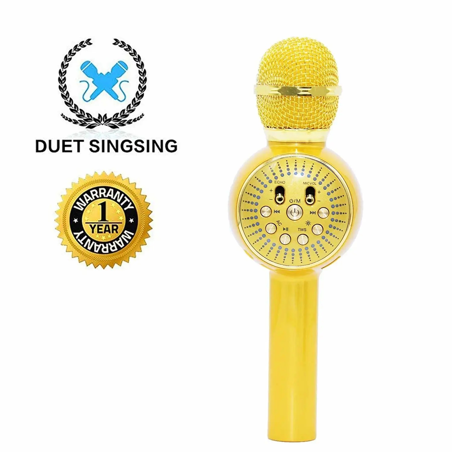 

Bluetooth Microphone Machine With Speaker Wireless Singing Mic With Led Lights Perfect For Pop Rock N Roll Parties Solo Parties