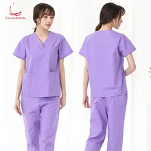 Чистый хлопок, операционная комната, доктор, одежда, больничная изоляция, одежда для мужчин, короткий рукав, кисть, ручная работа, одежда