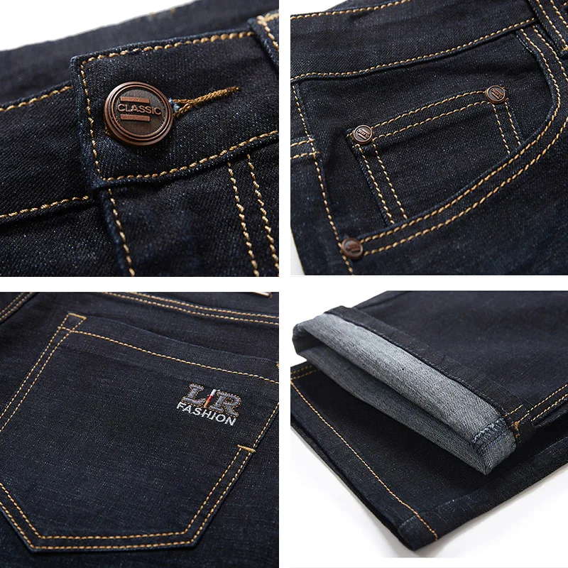 Plus Size 30-52 Mens Spring Autumn Stretch Black Denim Jeans Casual Bggy Patns High Quality Designer Jeans Men Plus Size 30-52 Mens Spring Autumn Stretch Black Denim Jeans Casual Bggy Patns High Quality Designer Jeans Men