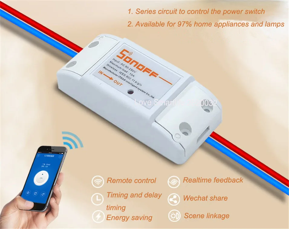 Itead Sonoff Smart Remote Control Wireless Switch Module Modified Low-cost Update Smart Home Solution with Timer for IOS Android-1